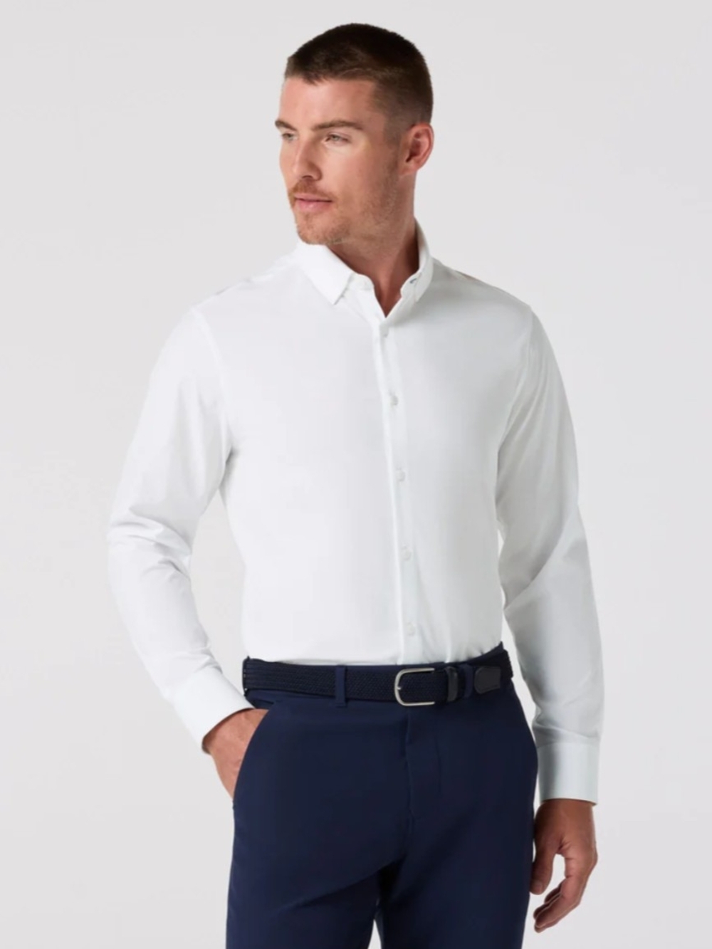 Mizzen+Main Leeward White Men's Dress Shirt
